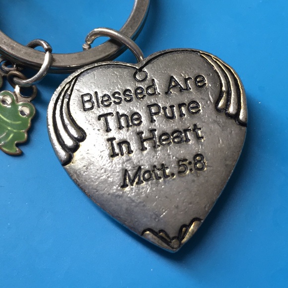 🖤Vtg heart locket & Angel charms keychain - Picture 4 of 12